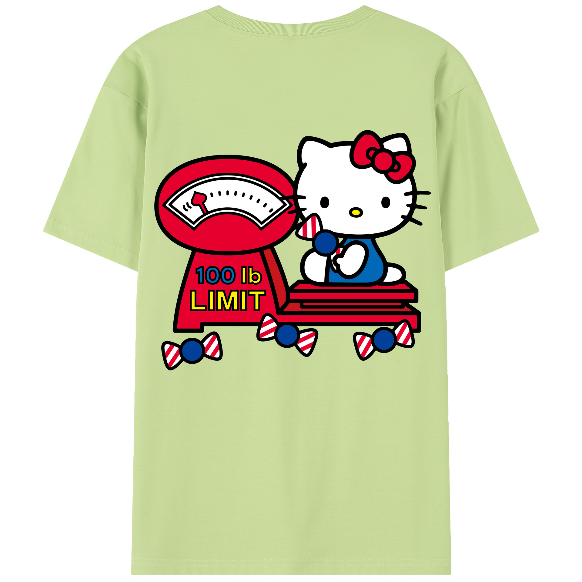 （画像用） Hello Kitty ハローキティ 綿100％半袖Tシャツ（背面プリント）